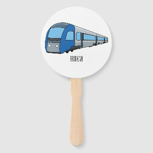 Abanico Ilustracion de personalizado de trenes eléctricos