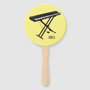 Abanico Ilustracion de piano personalizado de teclado