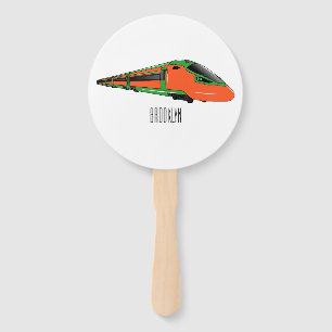 Abanico Ilustracion del personalizado del tren de bala