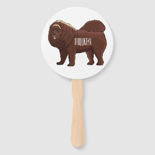 Abanico Ilustracion del personalizado tibetano Mastiff