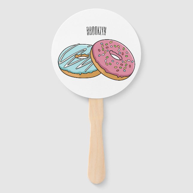 Abanico Ilustracion Donut personalizado (Anverso)