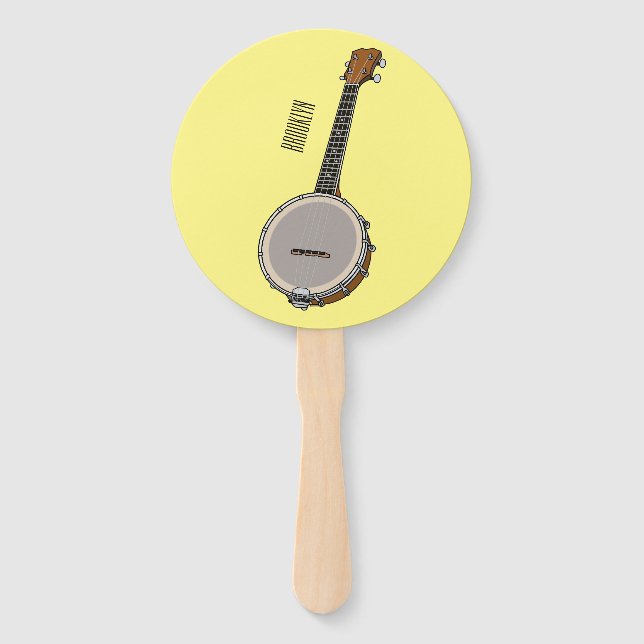 Abanico Ilustracion personalizado Banjo (Anverso)