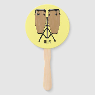 Abanico Ilustracion personalizado Bongo drum