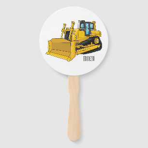Abanico Ilustracion personalizado Bulldozer