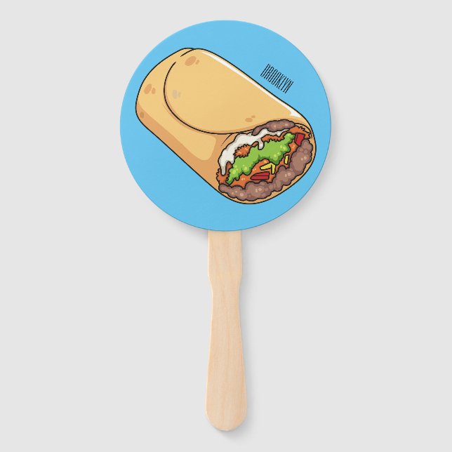 Abanico Ilustracion personalizado Burrito (Anverso)