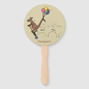 Abanico Ilustracion personalizado canguro del humor austra