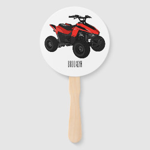 Abanico Ilustracion personalizado de atv de cuatro bicicle