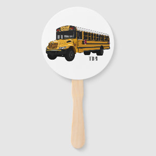 Abanico Ilustracion personalizado de autobús escolar