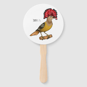 Abanico Ilustracion personalizado de aves Royal flycatcher