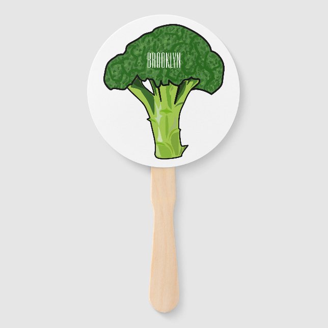 Abanico Ilustracion personalizado de Broccoli (Anverso)