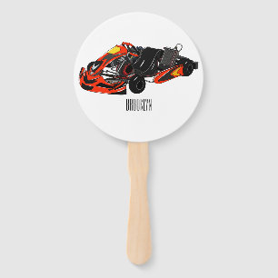 Abanico Ilustracion personalizado de carreras de Kart
