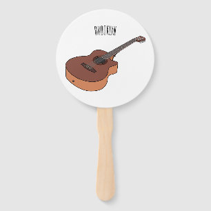 Abanico Ilustracion personalizado de guitarra acústica