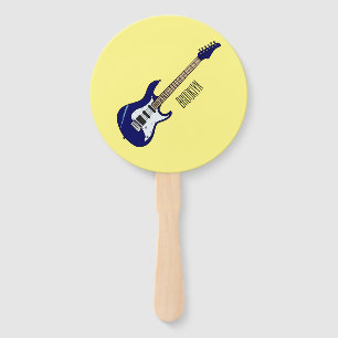Abanico Ilustracion personalizado de guitarra eléctrica