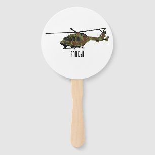 Abanico Ilustracion personalizado de helicópteros del ejér