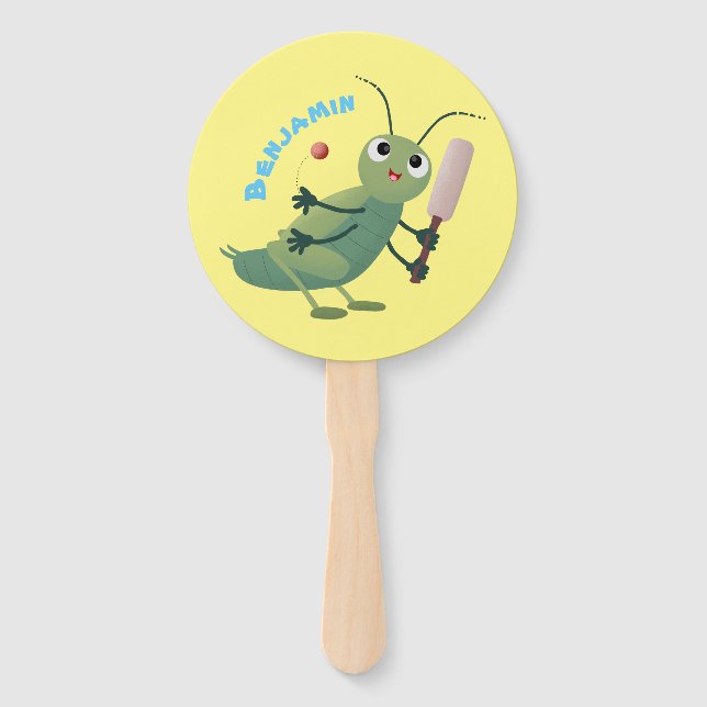 Abanico Ilustracion personalizado de insectos de cricket v (Anverso)