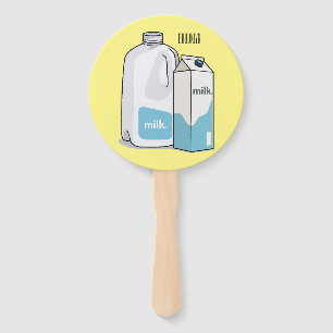 Abanico Ilustracion personalizado de leche
