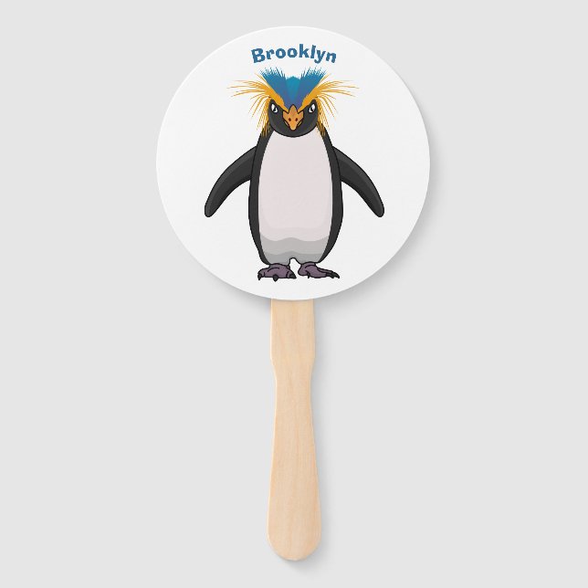 Abanico Ilustracion personalizado de los macarrones de pin (Anverso)