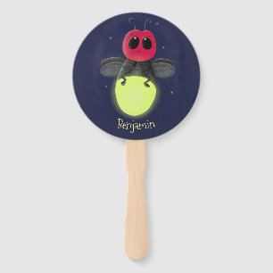 Abanico Ilustracion personalizado de luciérnaga de bichos