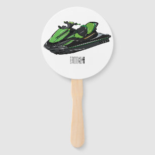 Abanico Ilustracion personalizado de moto acuática