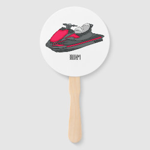 Abanico Ilustracion personalizado de moto acuática