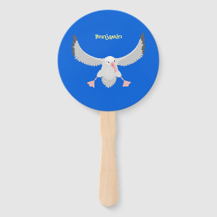 Abanico Ilustracion personalizado de pájaro de albatross