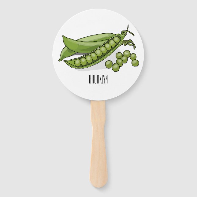 Abanico Ilustracion personalizado de Pea (Anverso)