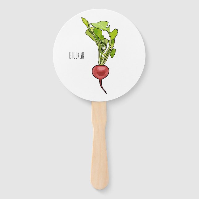 Abanico Ilustracion personalizado de Radish (Anverso)