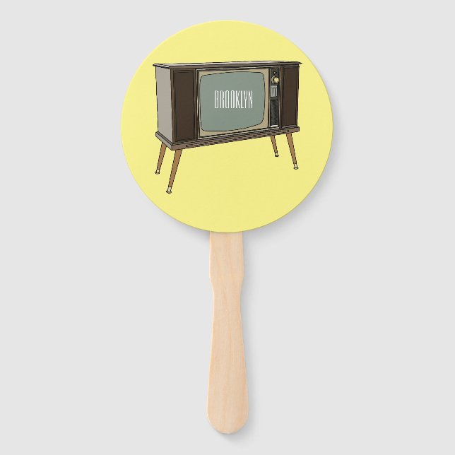 Abanico Ilustracion personalizado de televisión (Anverso)