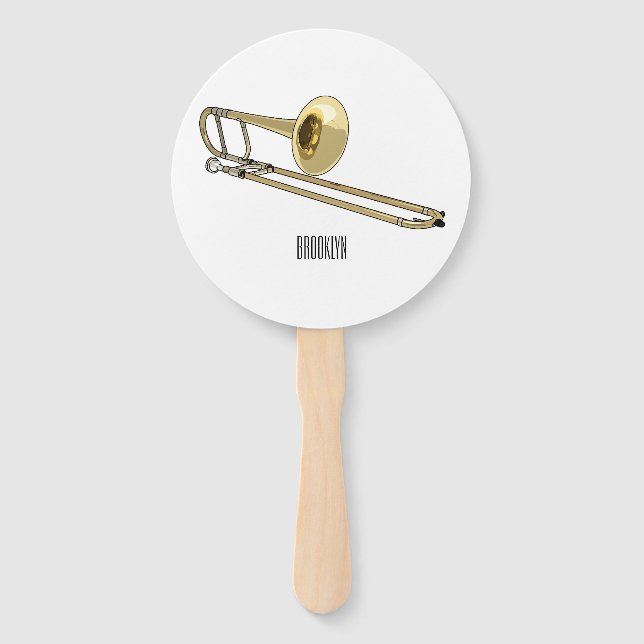 Abanico Ilustracion personalizado de Trombone (Anverso)