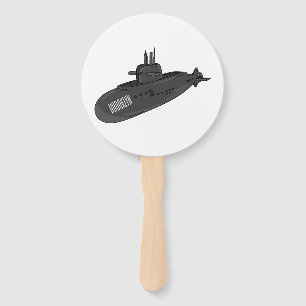 Abanico Ilustracion personalizado submarino