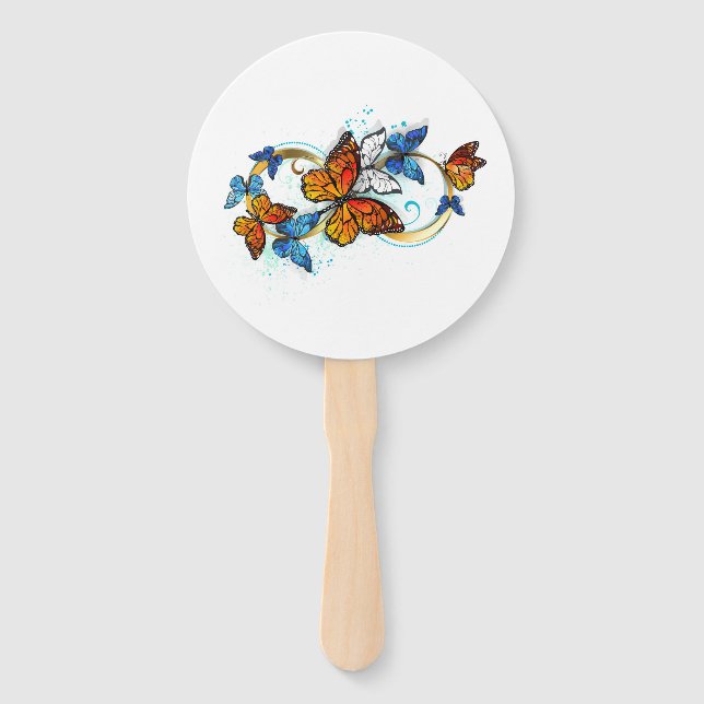 Abanico Infinidad de Mariposas Monarca (Anverso)