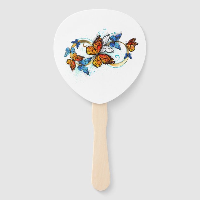 Abanico Infinidad de Mariposas Monarca (Anverso)