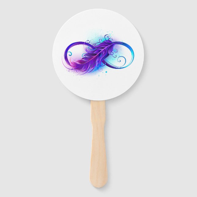Abanico Infinito con pluma púrpura (Anverso)