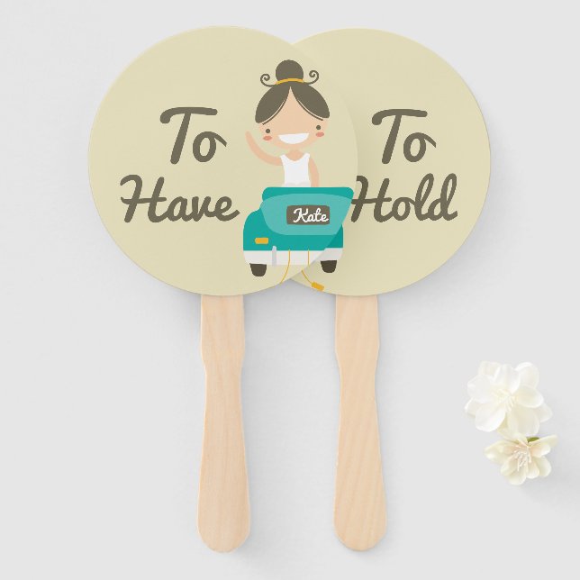 Abanico Inicial. Novia y novio. Tener y aguantar. (Anverso y reverso)