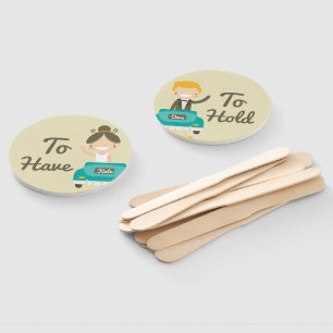 Abanico Inicial. Novia y novio. Tener y aguantar.