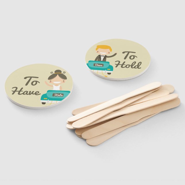 Abanico Inicial. Novia y novio. Tener y aguantar. (No montado)