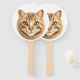 Abanico Inspirado en el gato 3D de Bengala