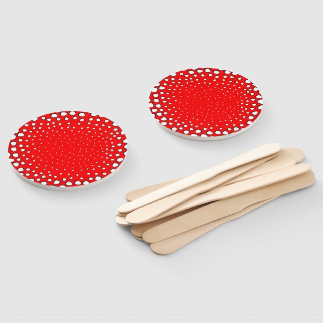 Abanico Inspirados por plumas de pájaro de faisán rojo (No montado)