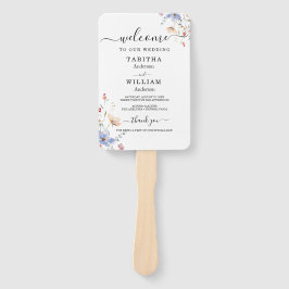 Abanico Invitación de boda de flores silvestres boho