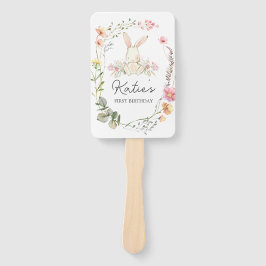 Abanico Invitación de cumpleaños conejito, un conejito es 