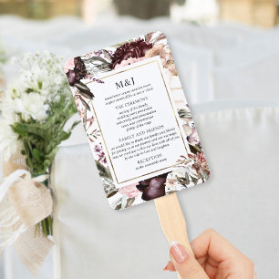 Abanico Jardín Encantado Elegante Programa Floral Boho Man