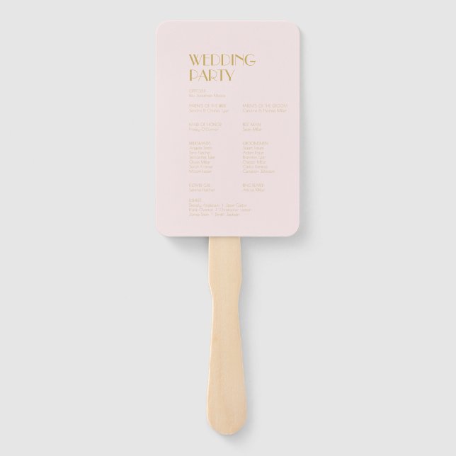 Abanico Jardín Rosa | Programa de Matrimonio Rosa Oscuro (Reverso)