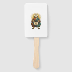 Abanico Jesús ajustando incómodo wedgie a mitad de sentadi