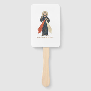 Abanico Jesús Antiguo Confío en Ti Diseño Vectorial Religi