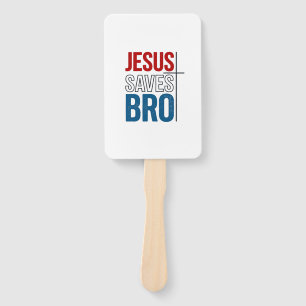 Abanico Jesús salva hermano tipografía cristiana diseño de