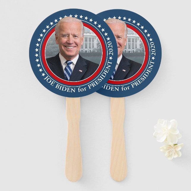 Abanico Joe Biden 2020 para la foto del presidente - Desfi (Anverso y reverso)