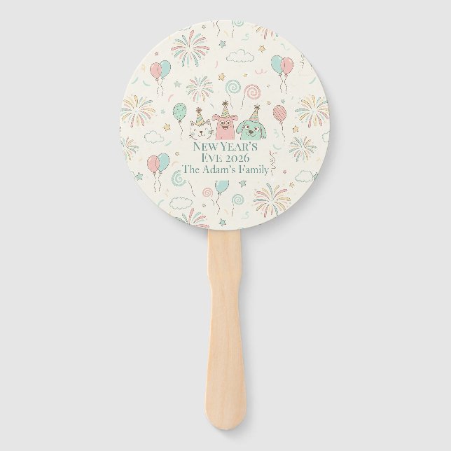 Abanico Joyful New Year’s Eve Party 2026  (Anverso)