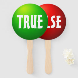 Abanico Juego de Cartel de Paleta de Verdadero Falso