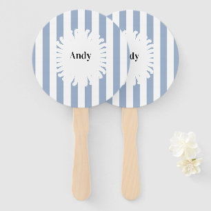 Abanico Juego de fans Baby Blue & White Stripe
