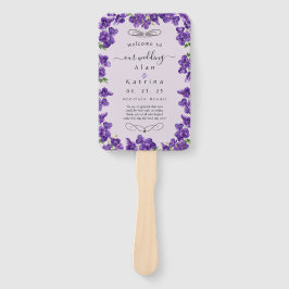 Abanico Juego de fans de violetas púrpura profundas